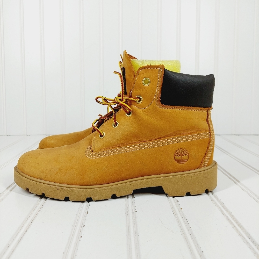 Timberland 6Inch Classic Waterproof Leather Yellow Wheat Lace Up Boots I422